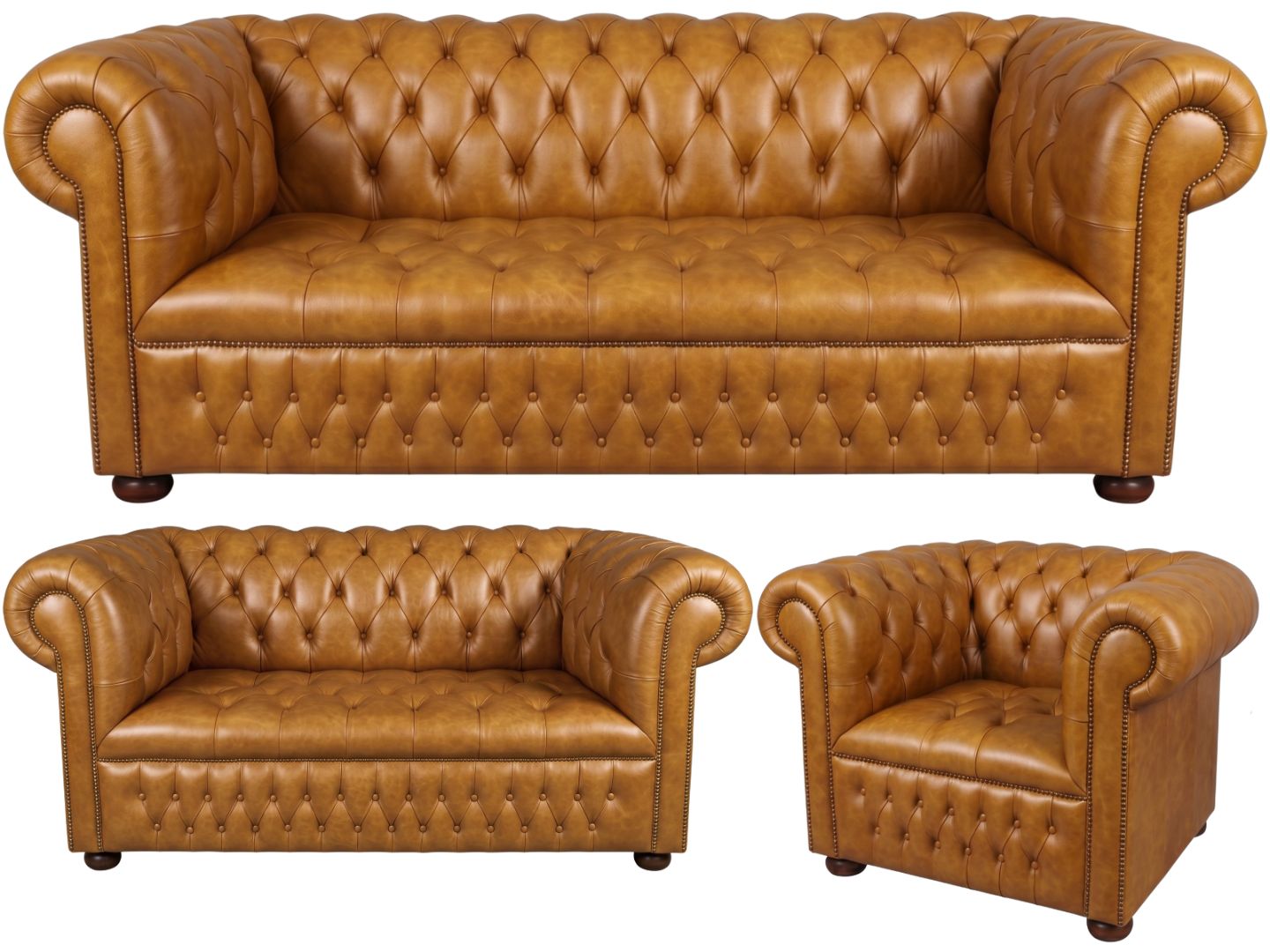 The Churchill Chesterfield 3 Piece Suite