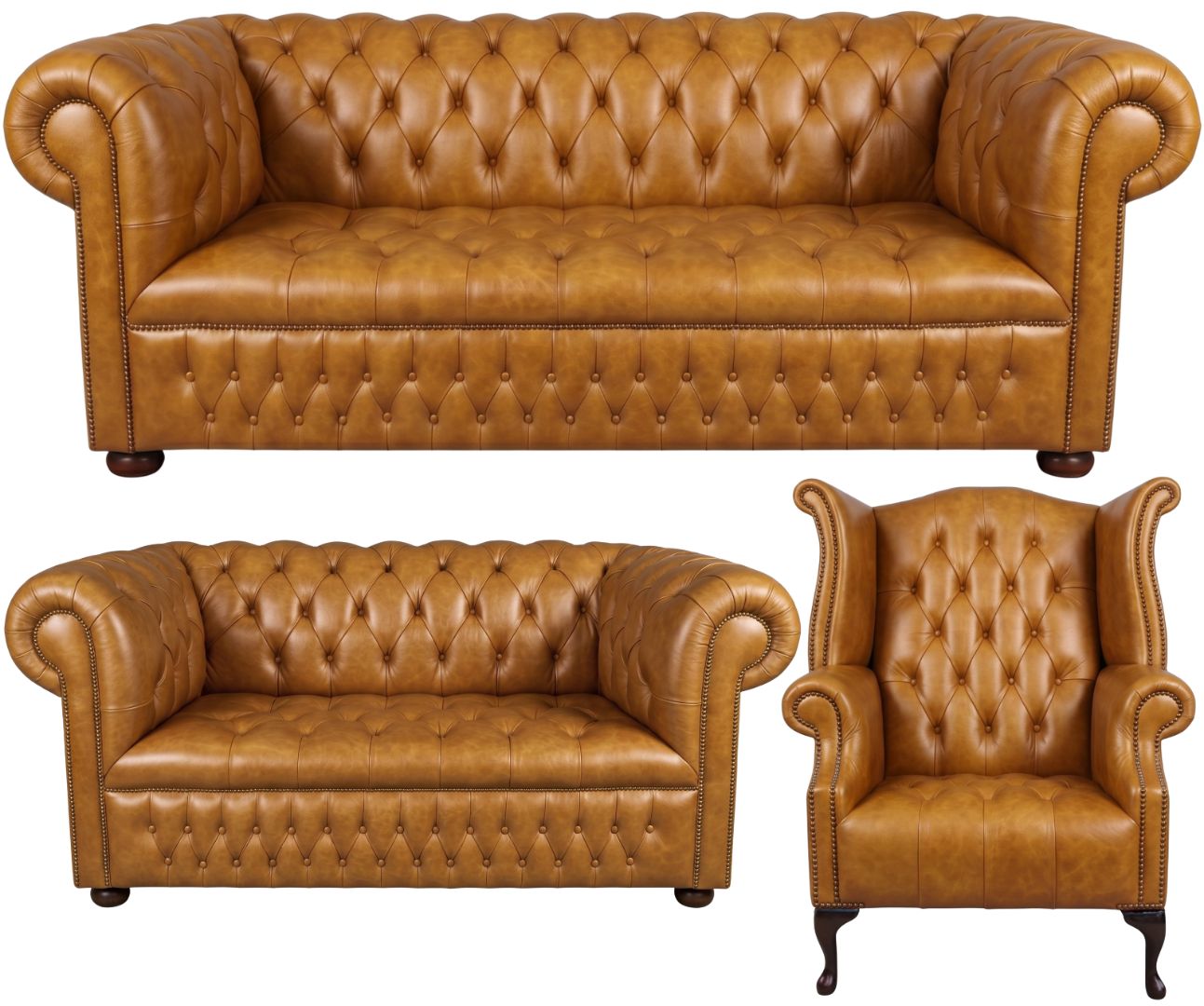 The Churchill Chesterfield 3 Piece Suite