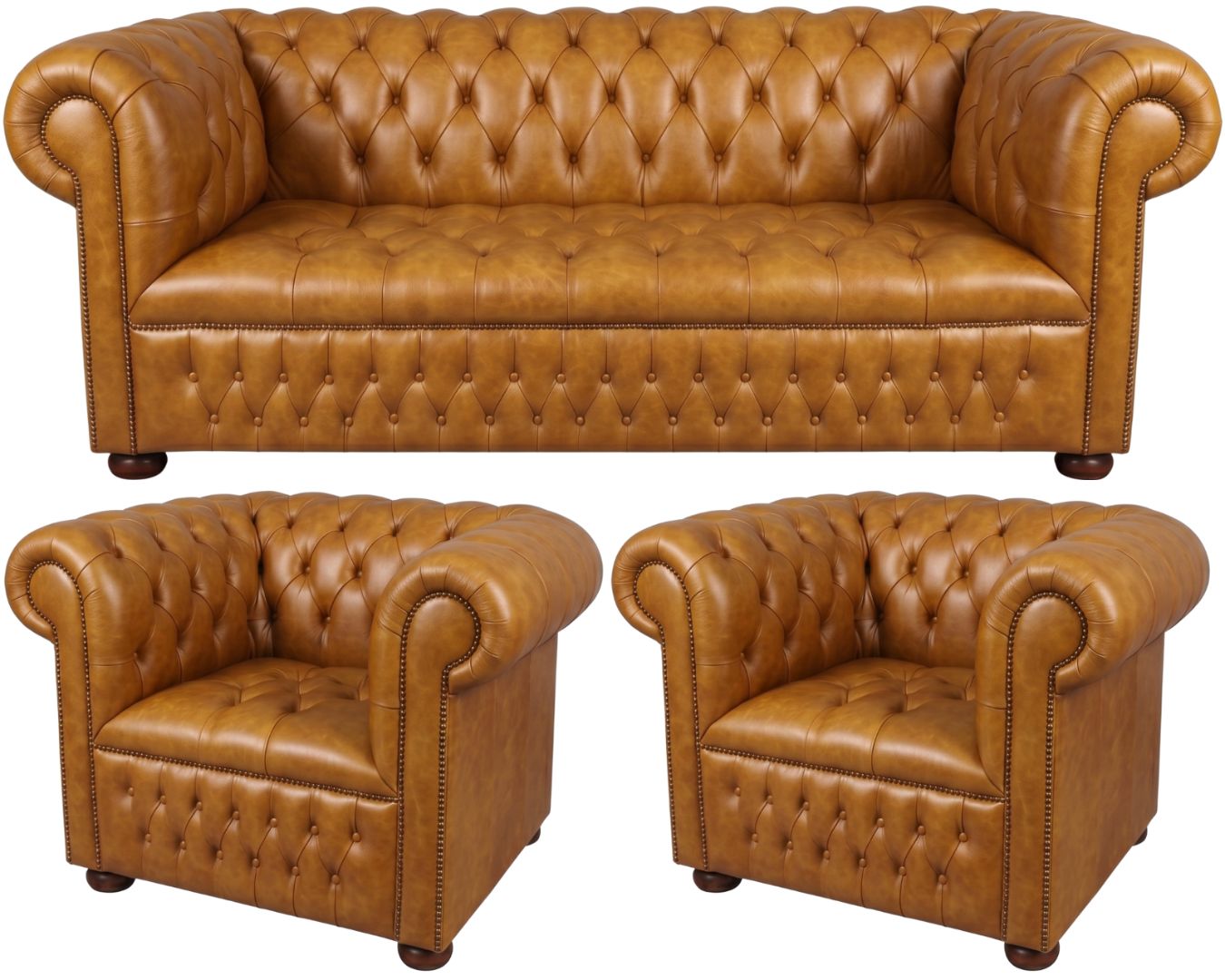 The Churchill Chesterfield 3 Piece Suite
