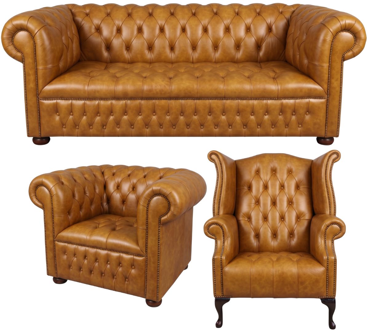The Churchill Chesterfield 3 Piece Suite