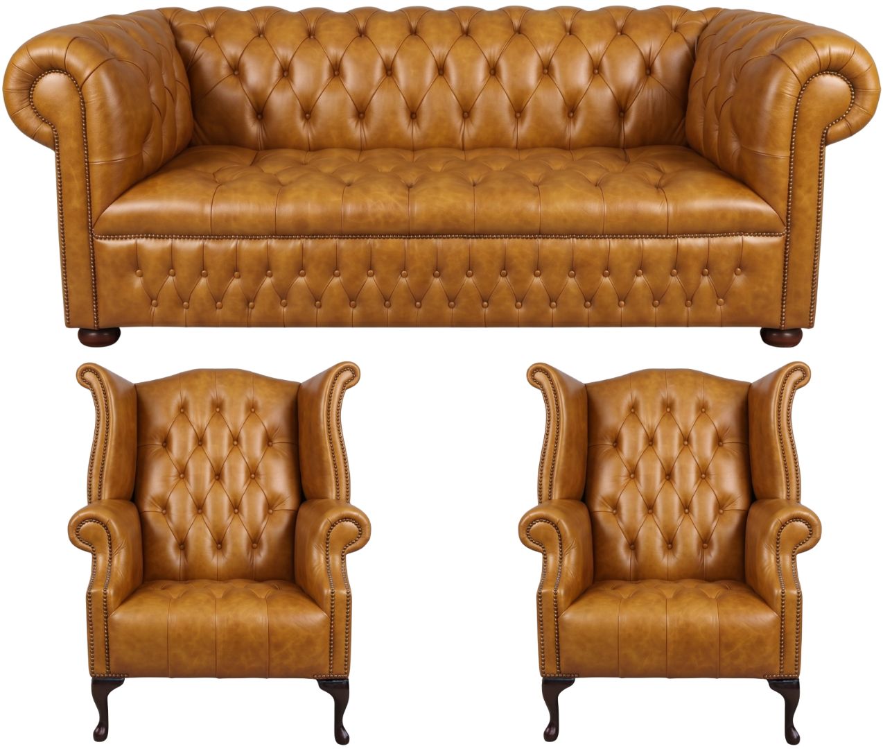 The Churchill Chesterfield 3 Piece Suite