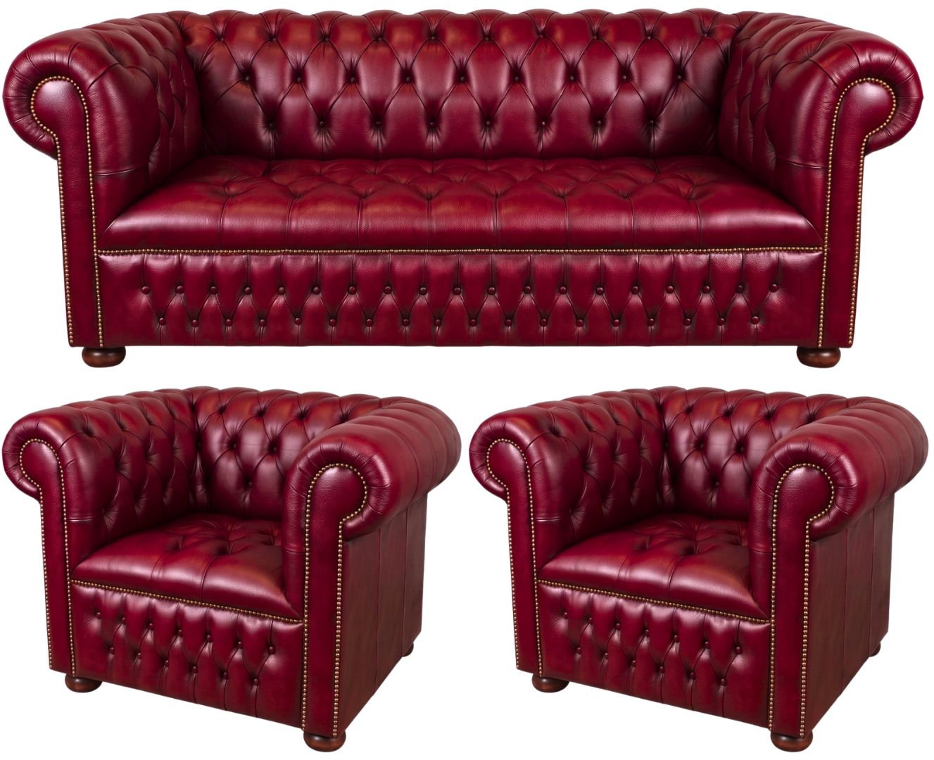 The Churchill Chesterfield 3 Piece Suite
