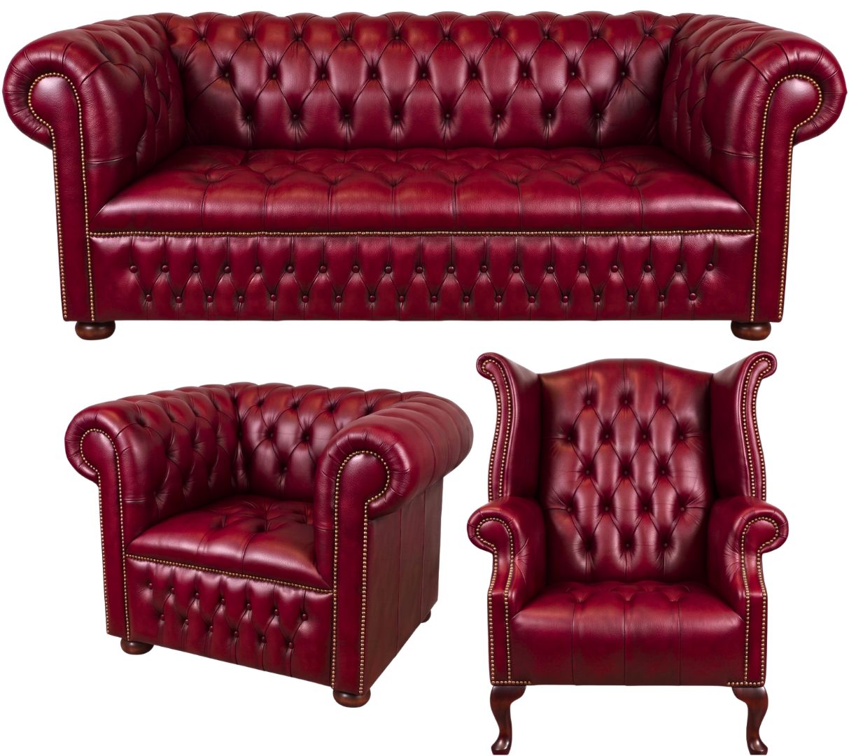 The Churchill Chesterfield 3 Piece Suite