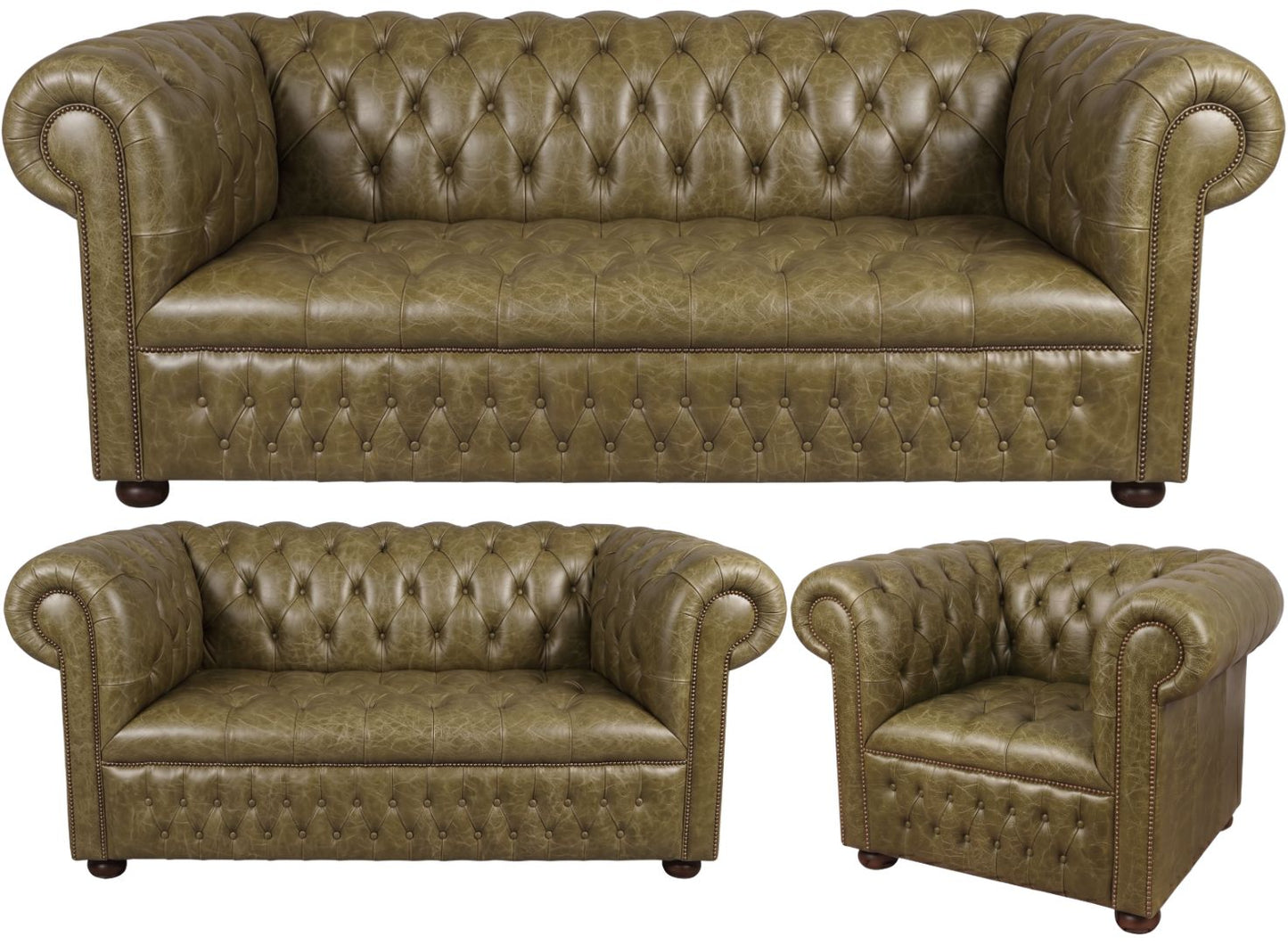 The Churchill Chesterfield 3 Piece Suite