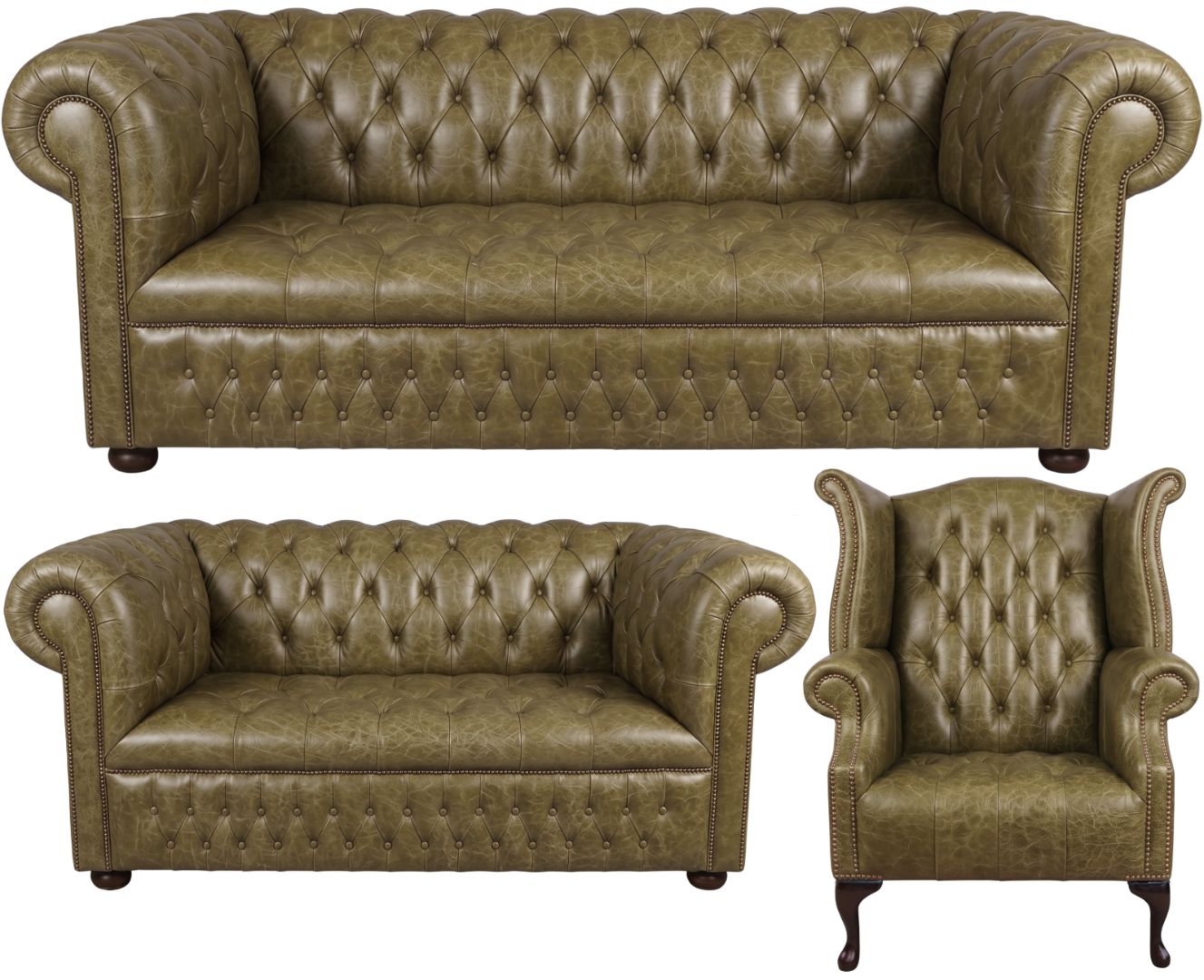 The Churchill Chesterfield 3 Piece Suite