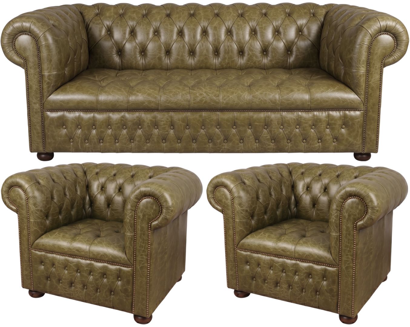 The Churchill Chesterfield 3 Piece Suite
