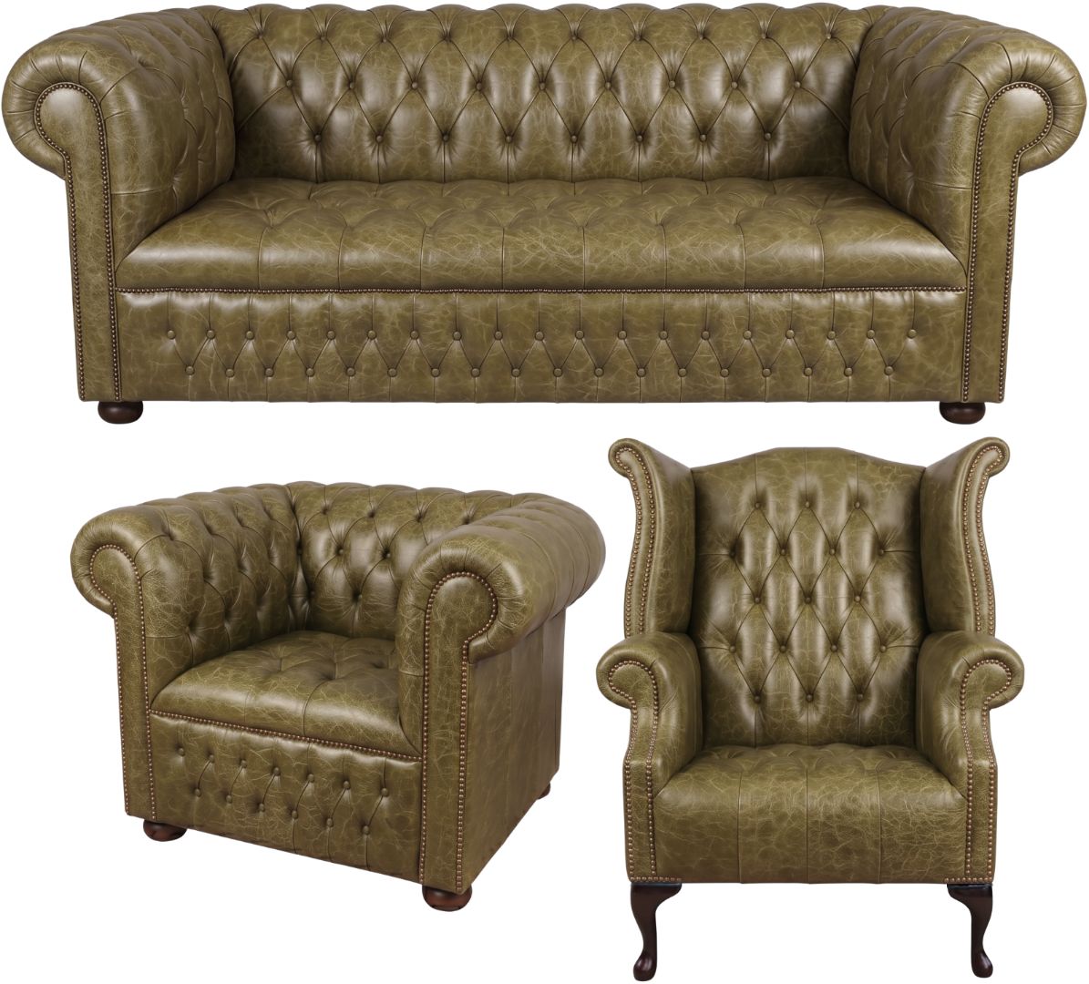 The Churchill Chesterfield 3 Piece Suite