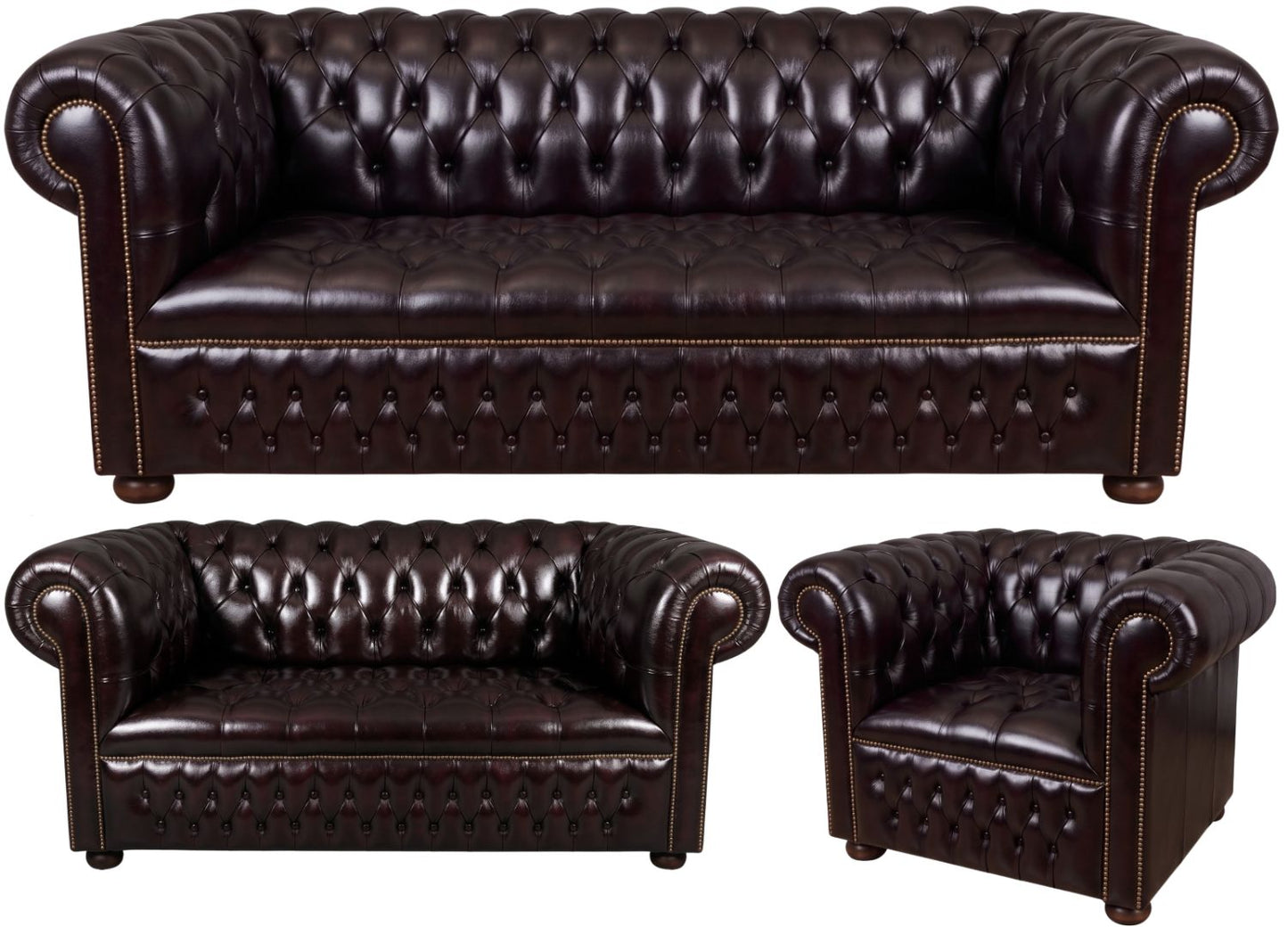 The Churchill Chesterfield 3 Piece Suite