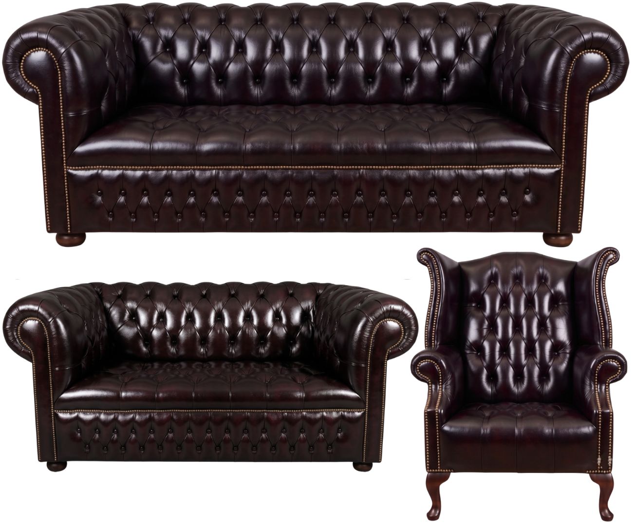 The Churchill Chesterfield 3 Piece Suite