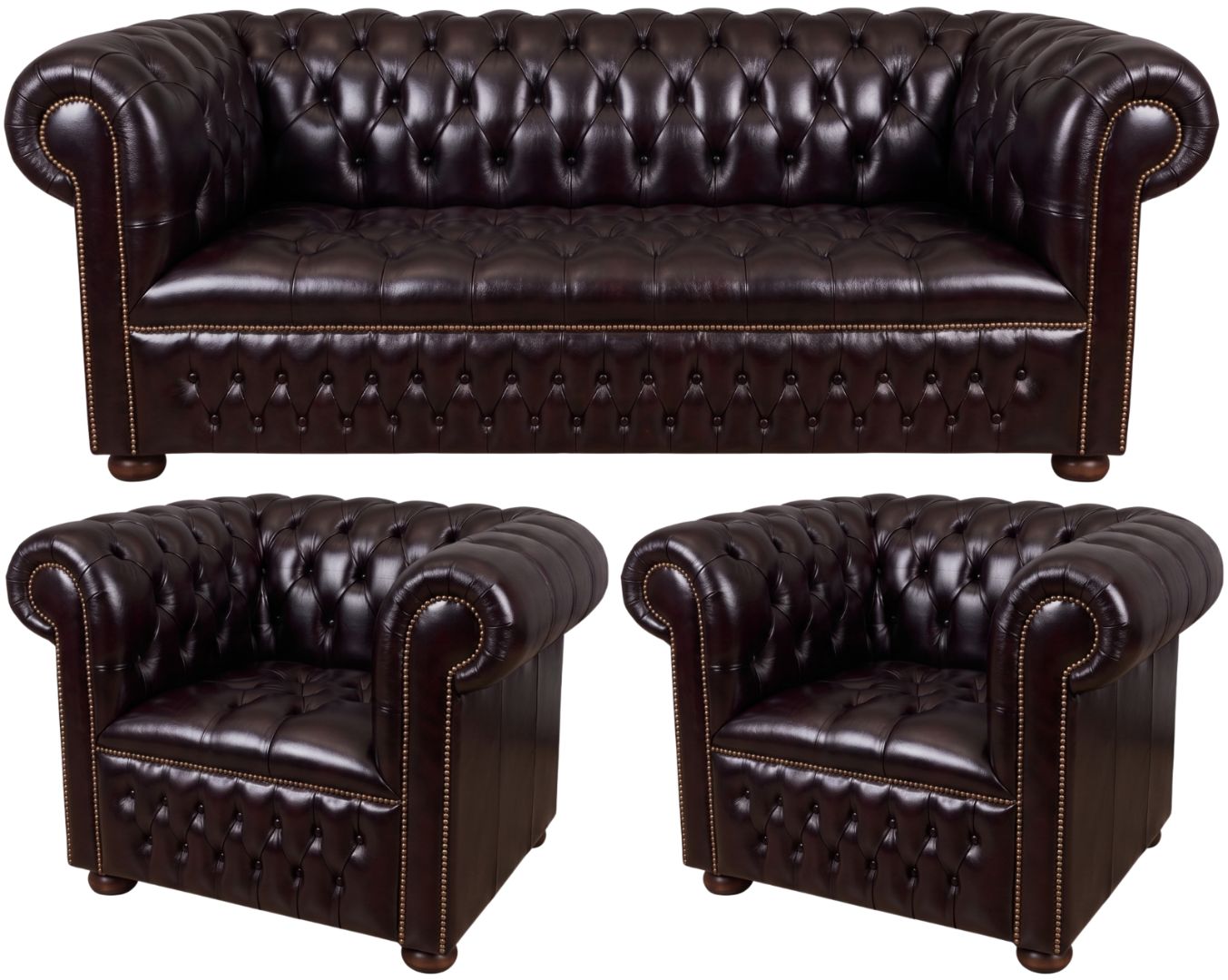 The Churchill Chesterfield 3 Piece Suite