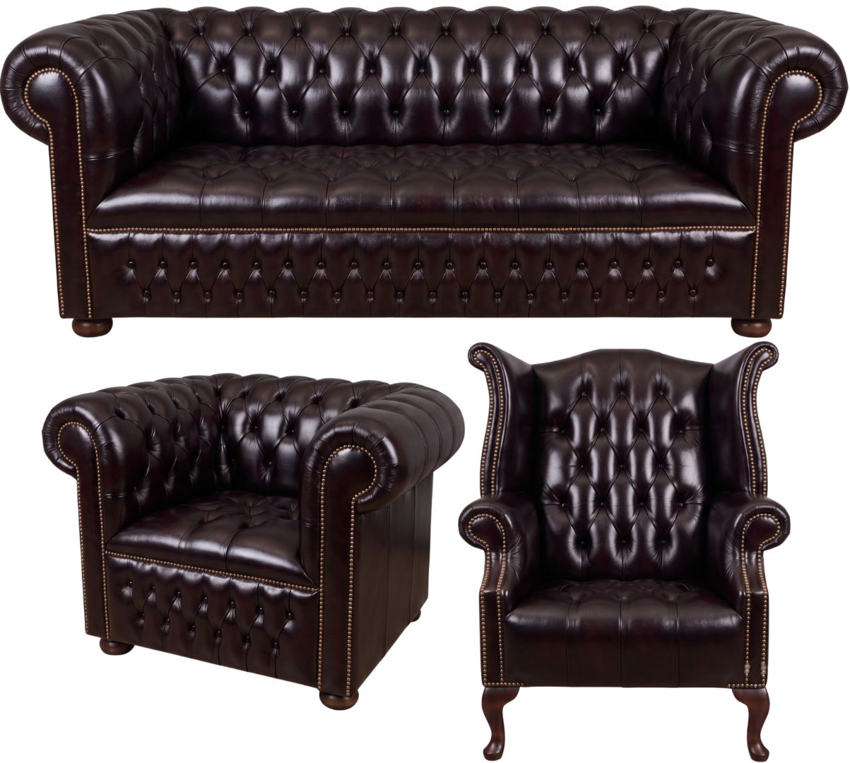 The Churchill Chesterfield 3 Piece Suite