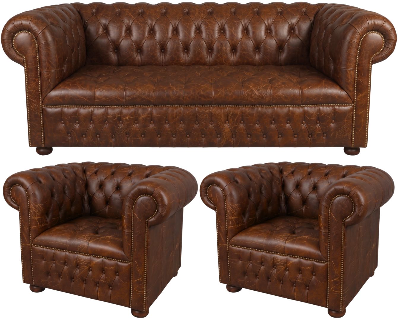 The Churchill Chesterfield 3 Piece Suite