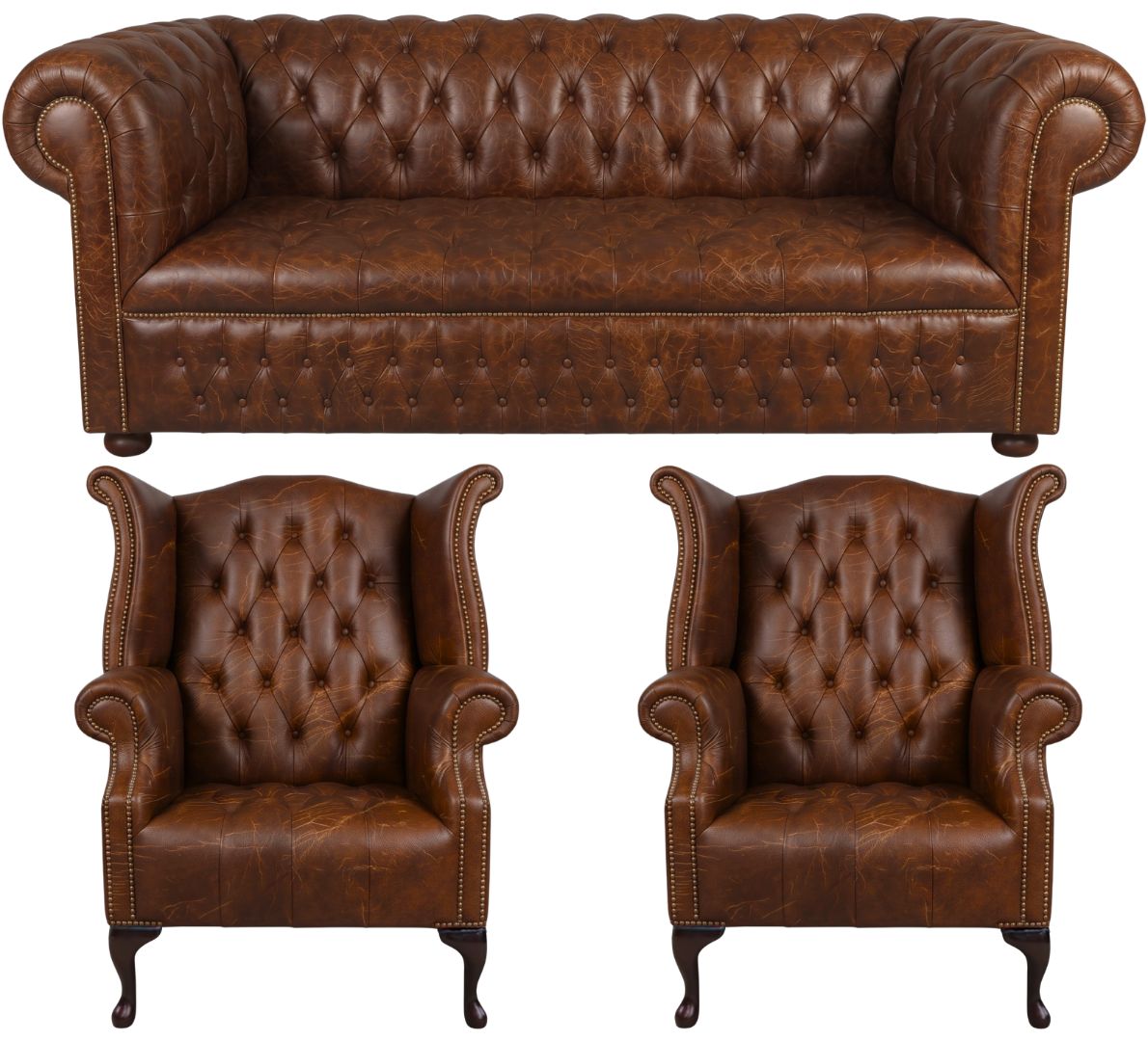 The Churchill Chesterfield 3 Piece Suite