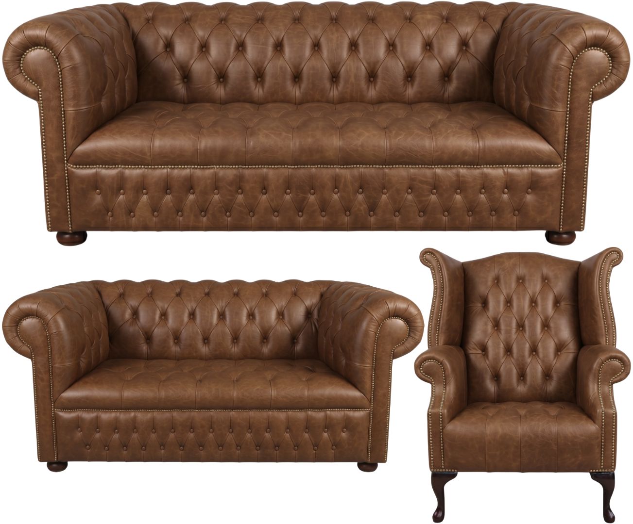 The Churchill Chesterfield 3 Piece Suite