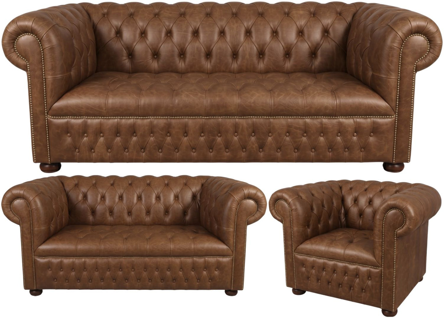 The Churchill Chesterfield 3 Piece Suite