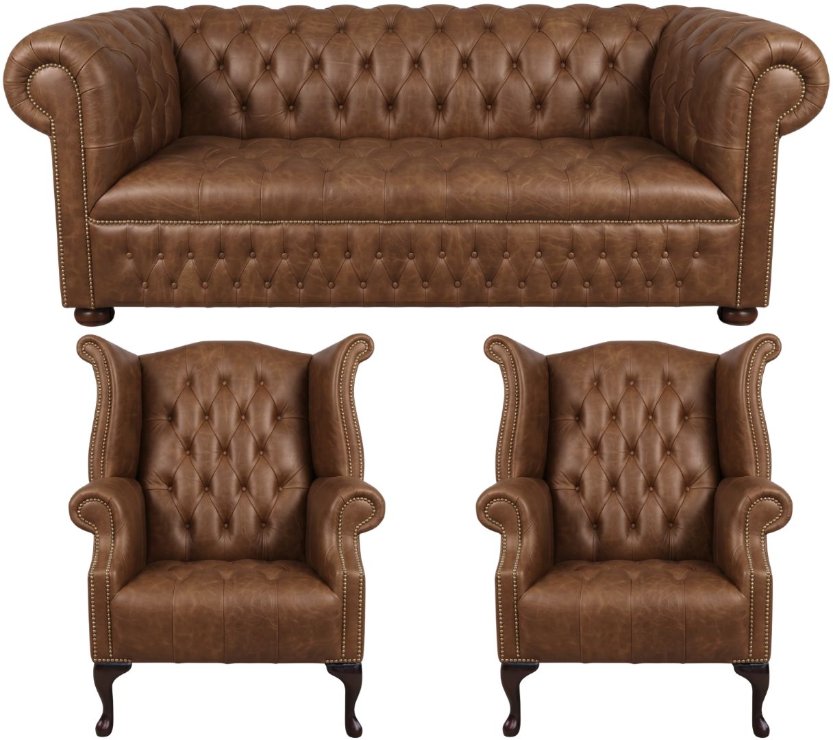The Churchill Chesterfield 3 Piece Suite