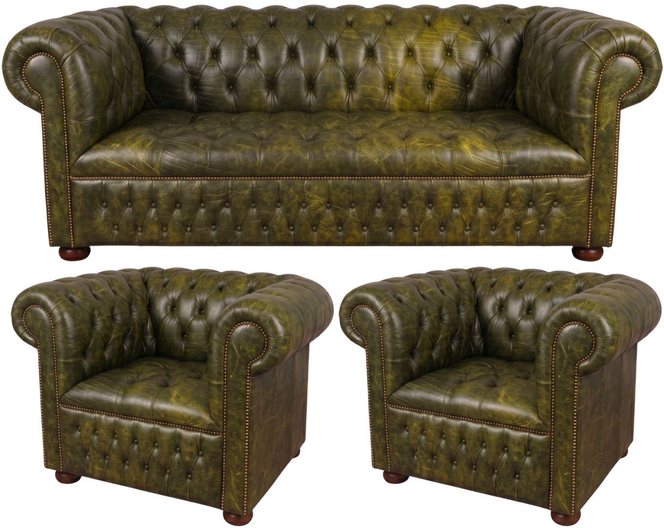 The Churchill Chesterfield 3 Piece Suite