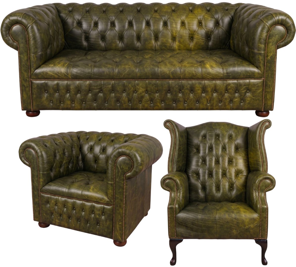 The Churchill Chesterfield 3 Piece Suite