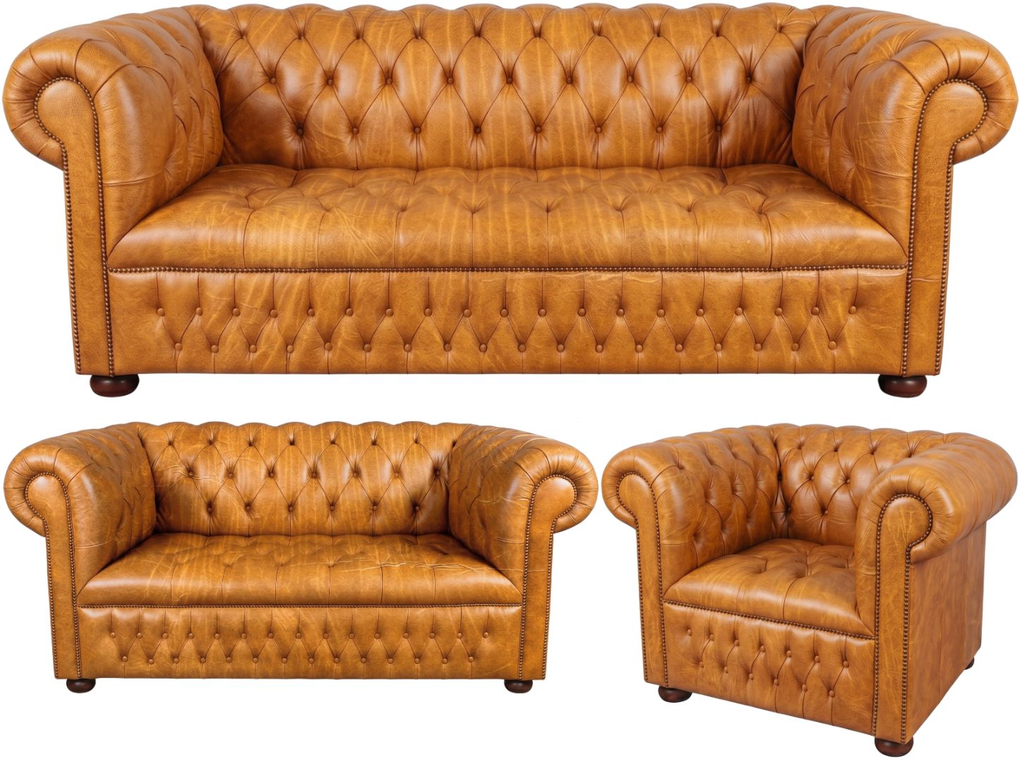 The Churchill Chesterfield 3 Piece Suite