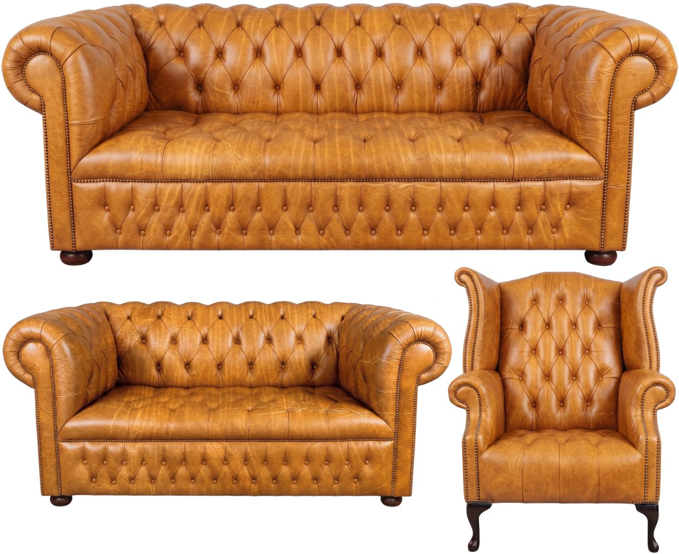 The Churchill Chesterfield 3 Piece Suite