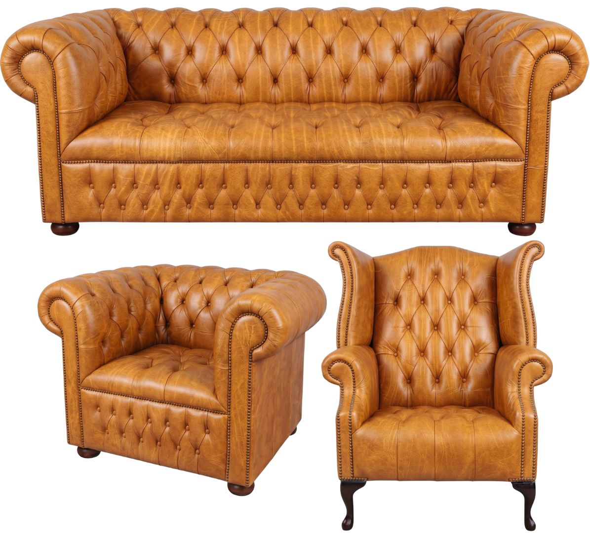 The Churchill Chesterfield 3 Piece Suite