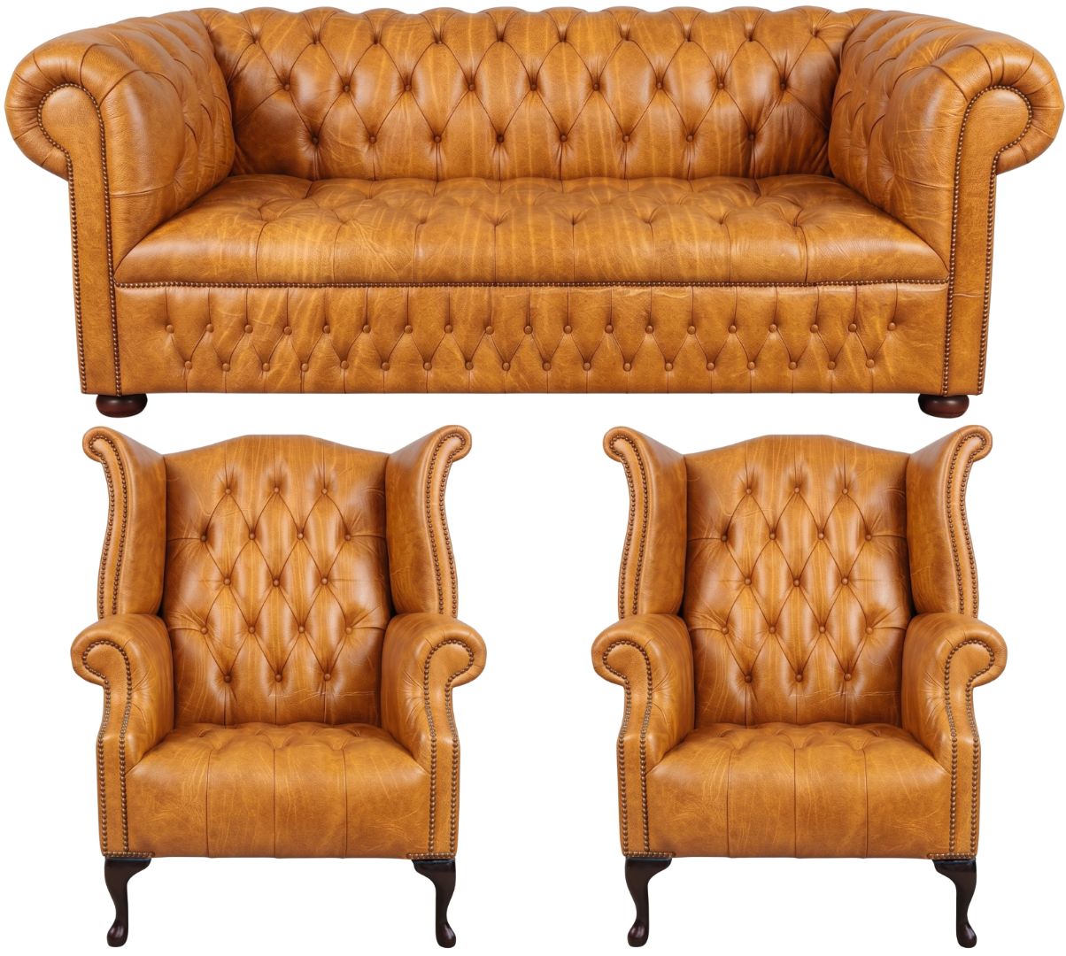 The Churchill Chesterfield 3 Piece Suite