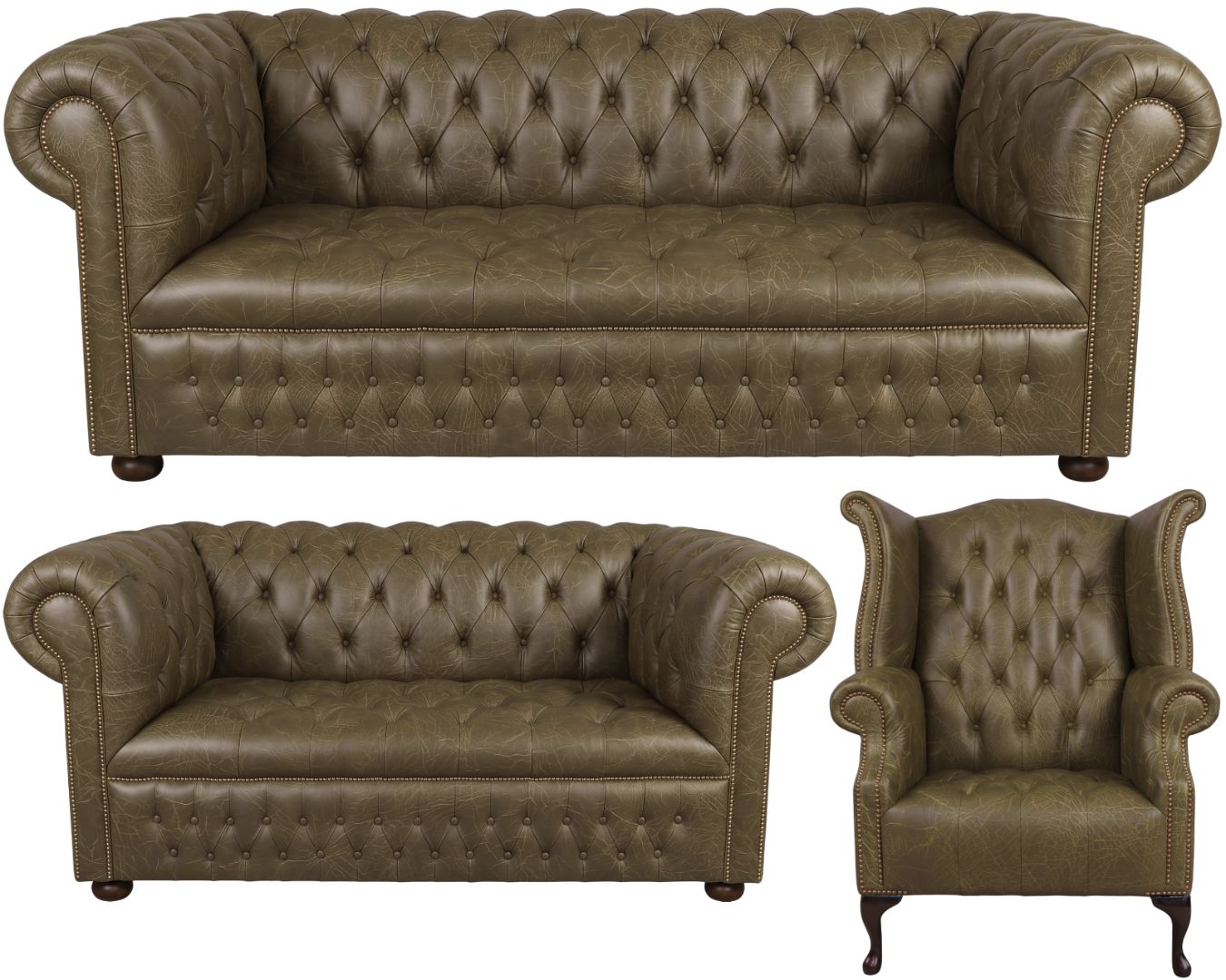 The Churchill Chesterfield 3 Piece Suite