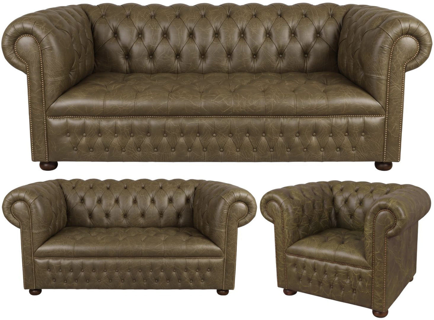 The Churchill Chesterfield 3 Piece Suite