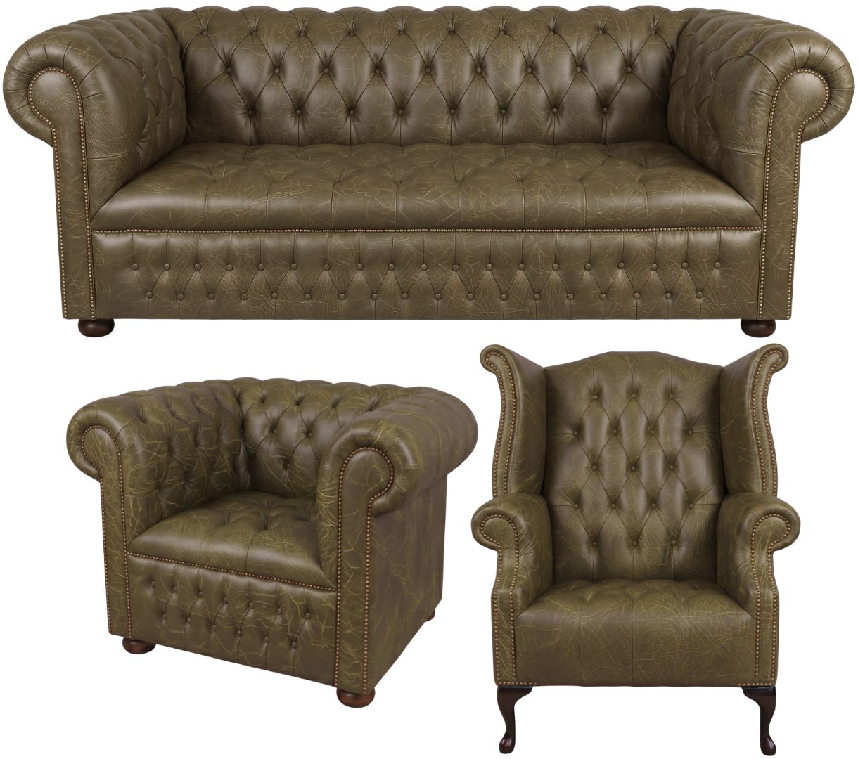 The Churchill Chesterfield 3 Piece Suite