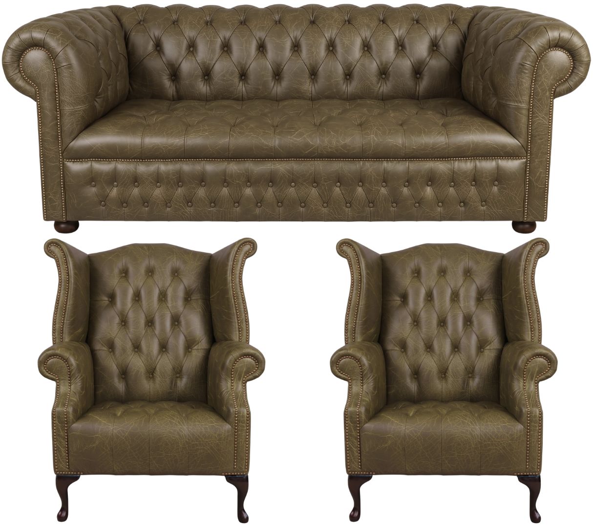 The Churchill Chesterfield 3 Piece Suite