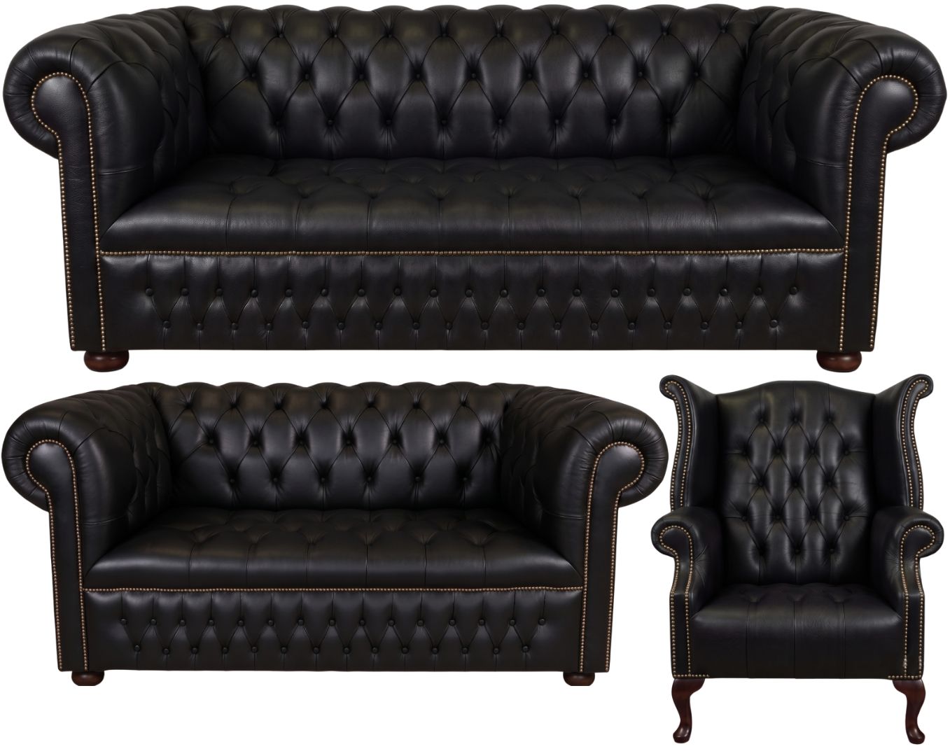 The Churchill Chesterfield 3 Piece Suite