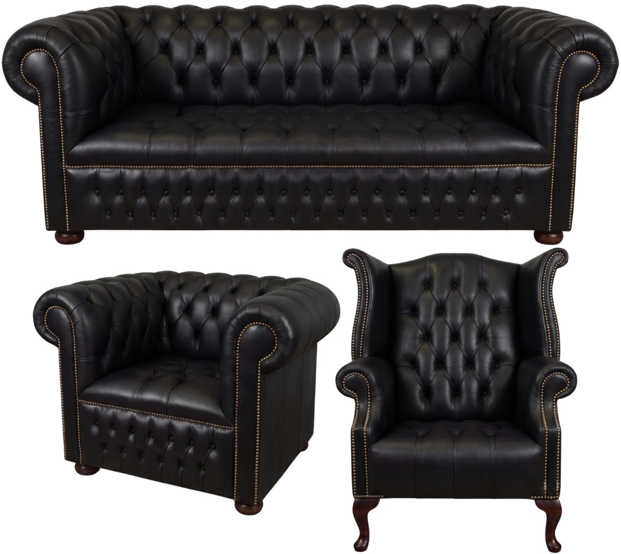 The Churchill Chesterfield 3 Piece Suite