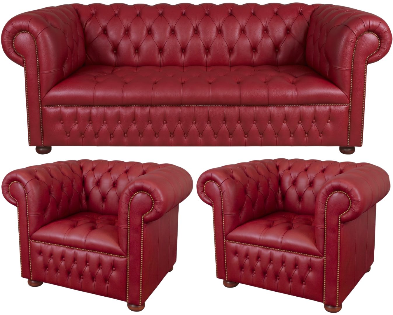 The Churchill Chesterfield 3 Piece Suite