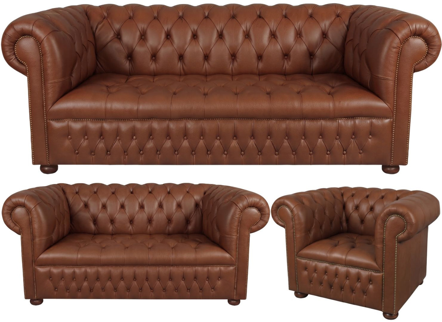 The Churchill Chesterfield 3 Piece Suite