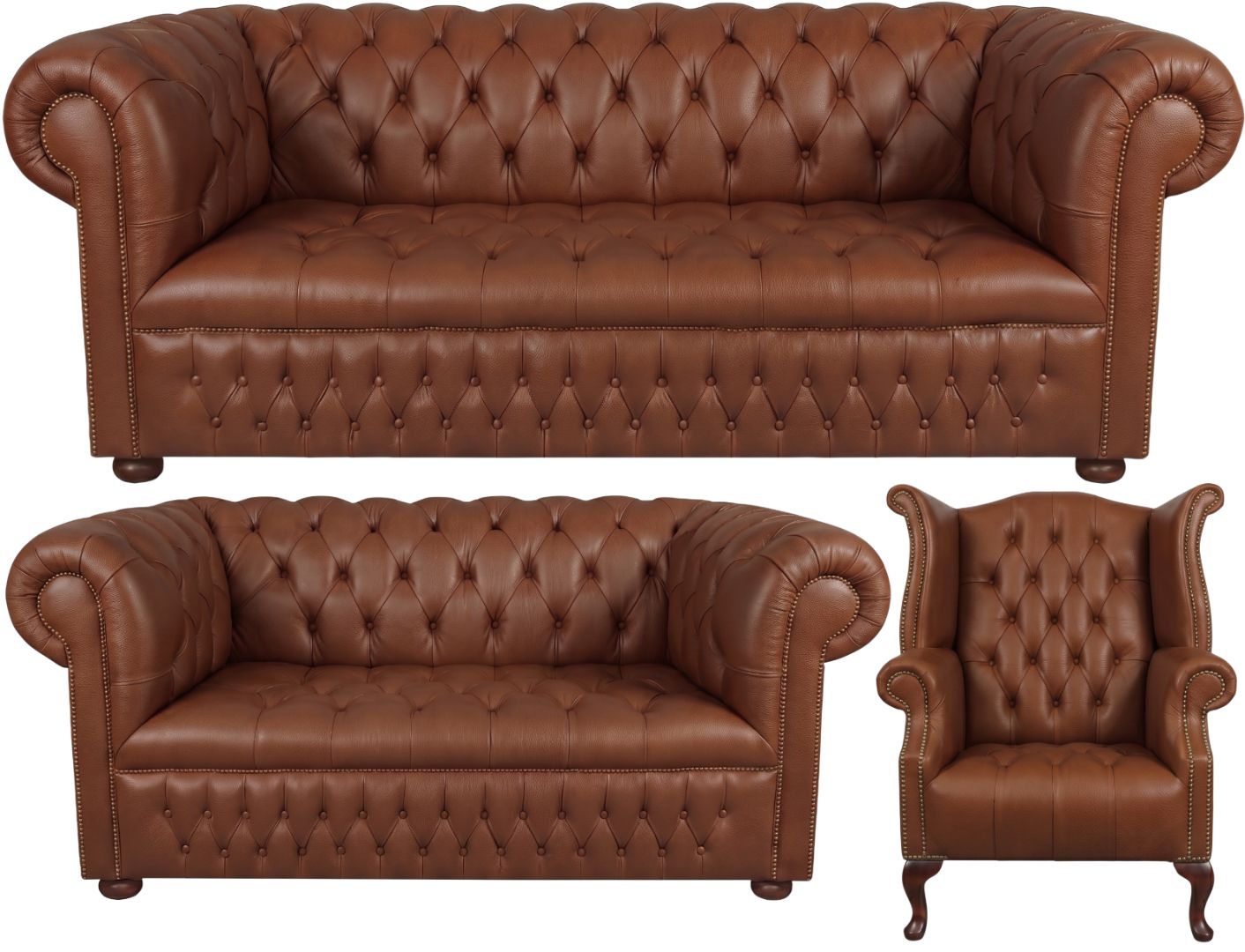 The Churchill Chesterfield 3 Piece Suite