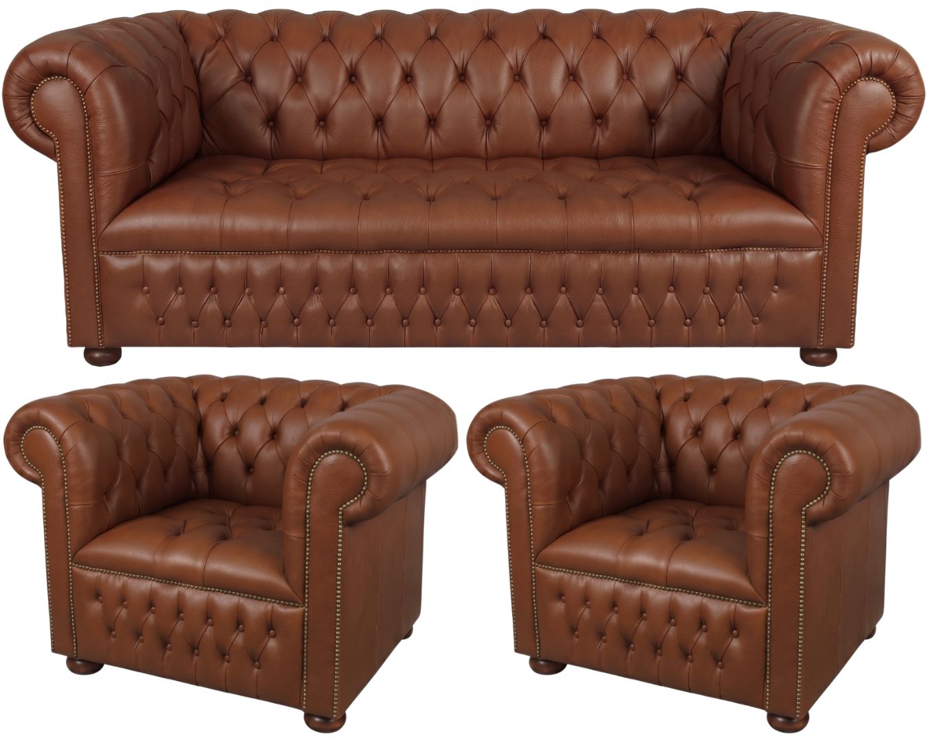 The Churchill Chesterfield 3 Piece Suite