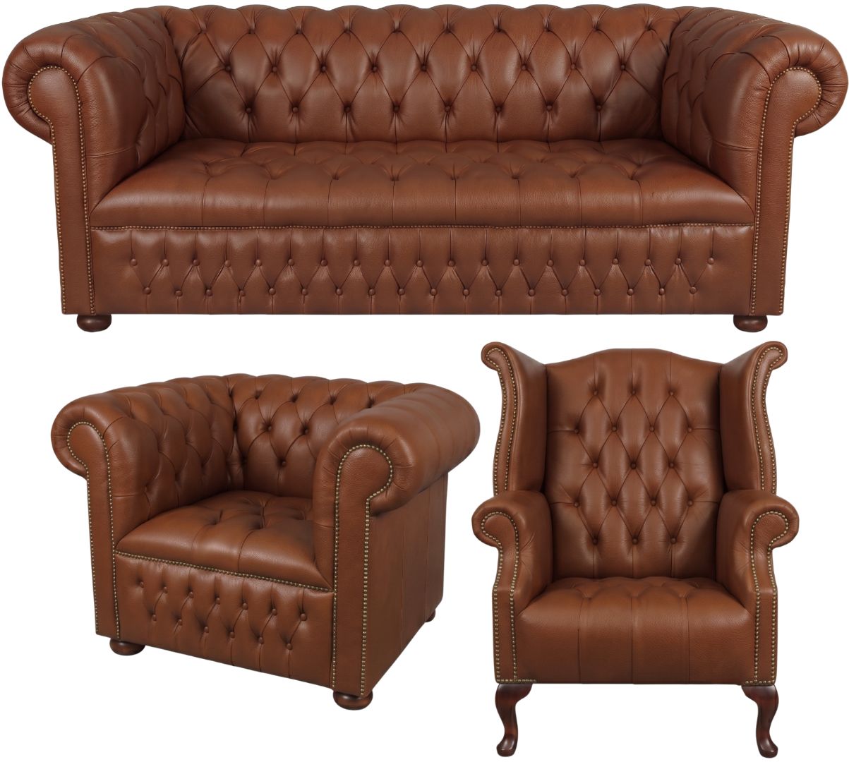 The Churchill Chesterfield 3 Piece Suite