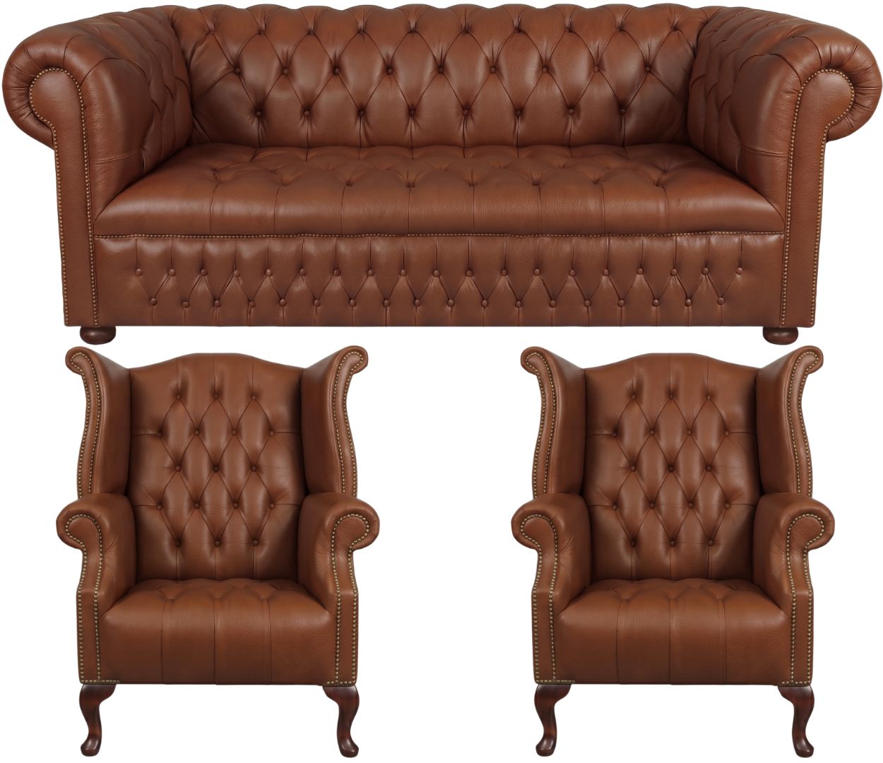The Churchill Chesterfield 3 Piece Suite
