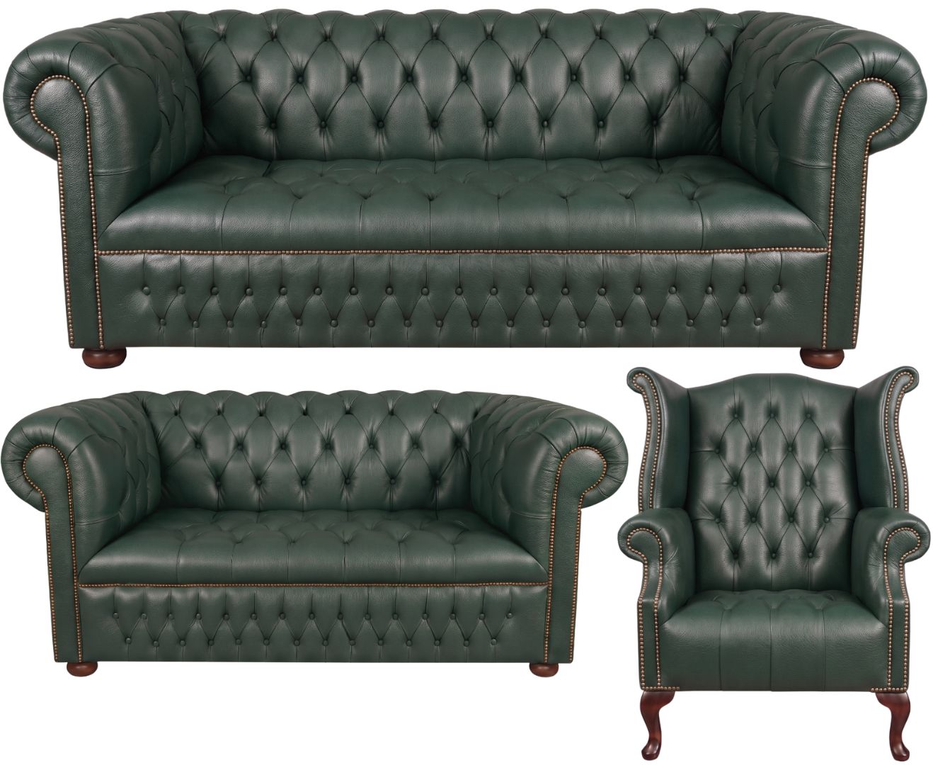 The Churchill Chesterfield 3 Piece Suite