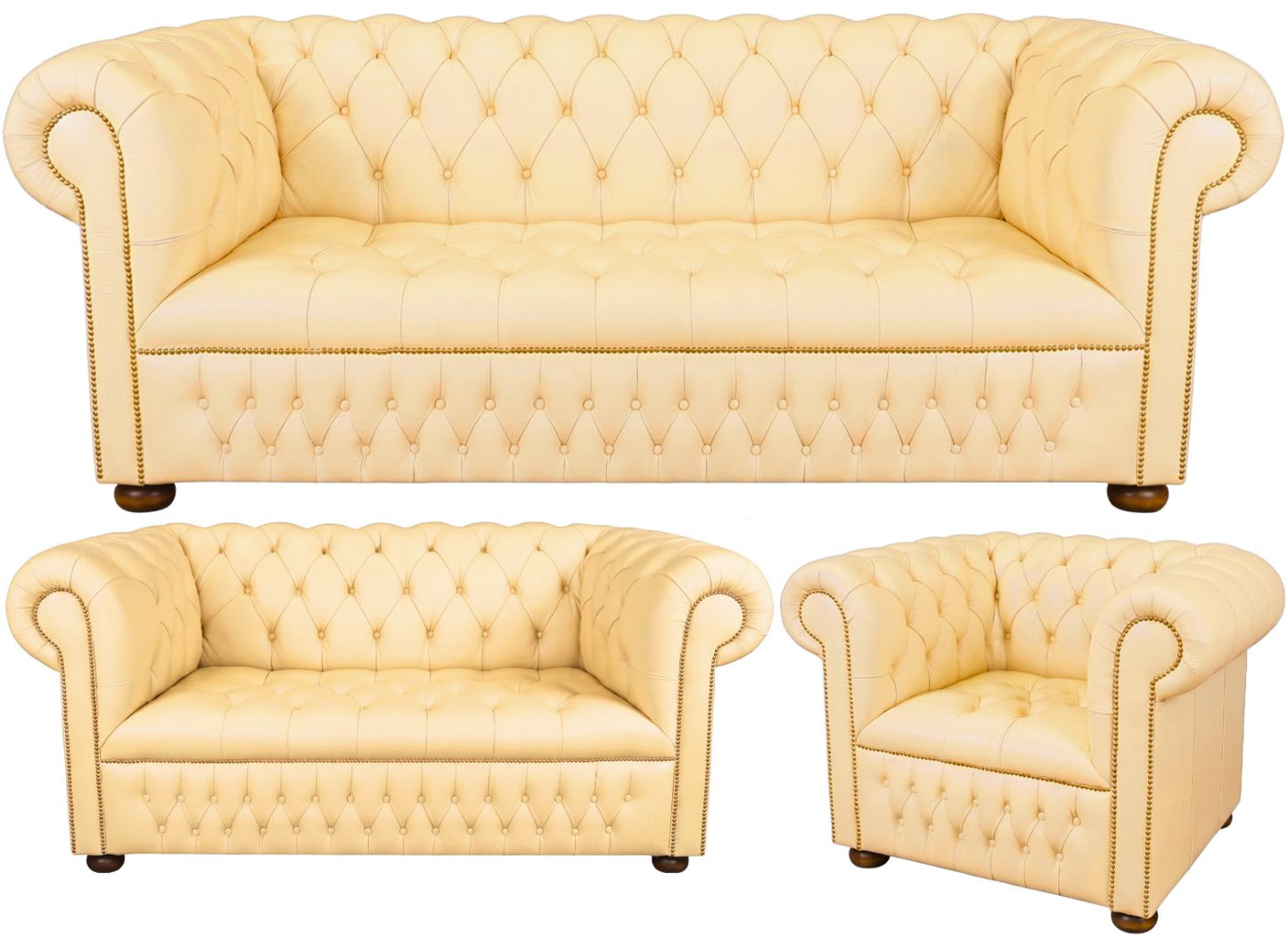The Churchill Chesterfield 3 Piece Suite