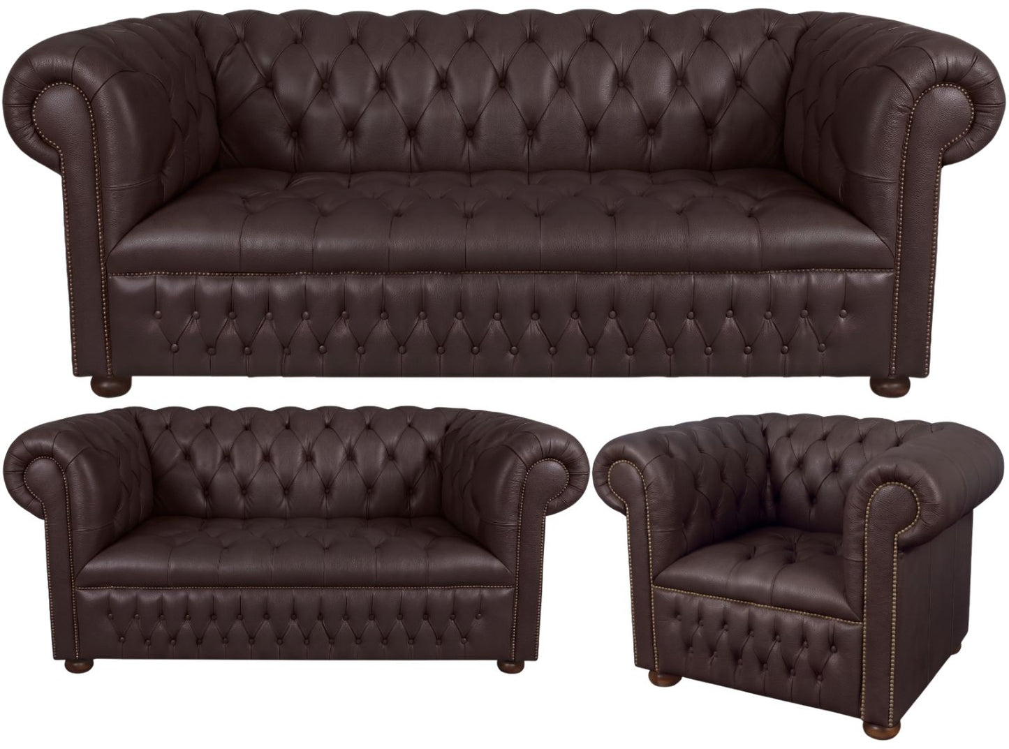 The Churchill Chesterfield 3 Piece Suite