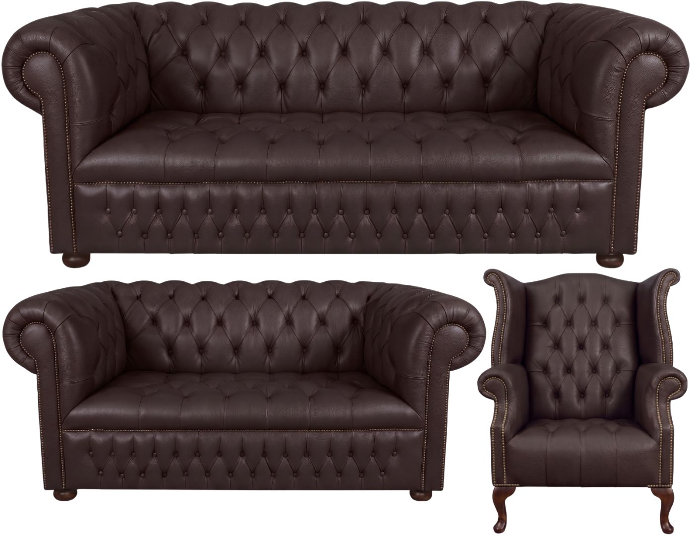 The Churchill Chesterfield 3 Piece Suite