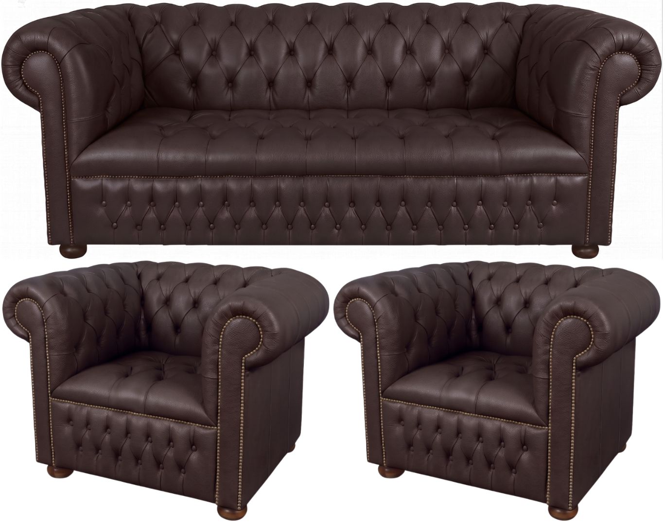 The Churchill Chesterfield 3 Piece Suite