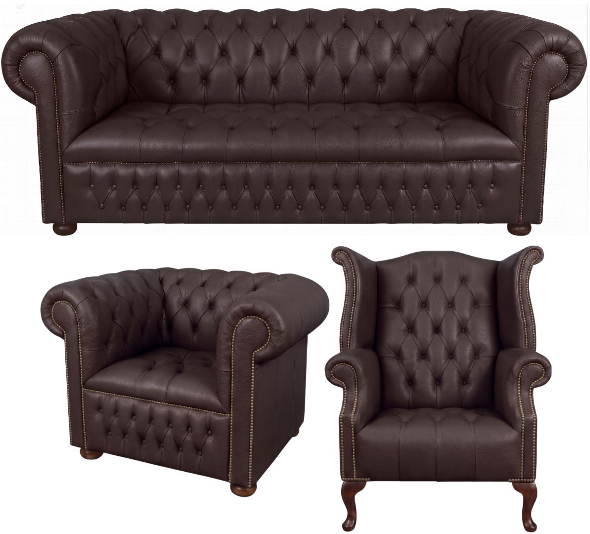 The Churchill Chesterfield 3 Piece Suite