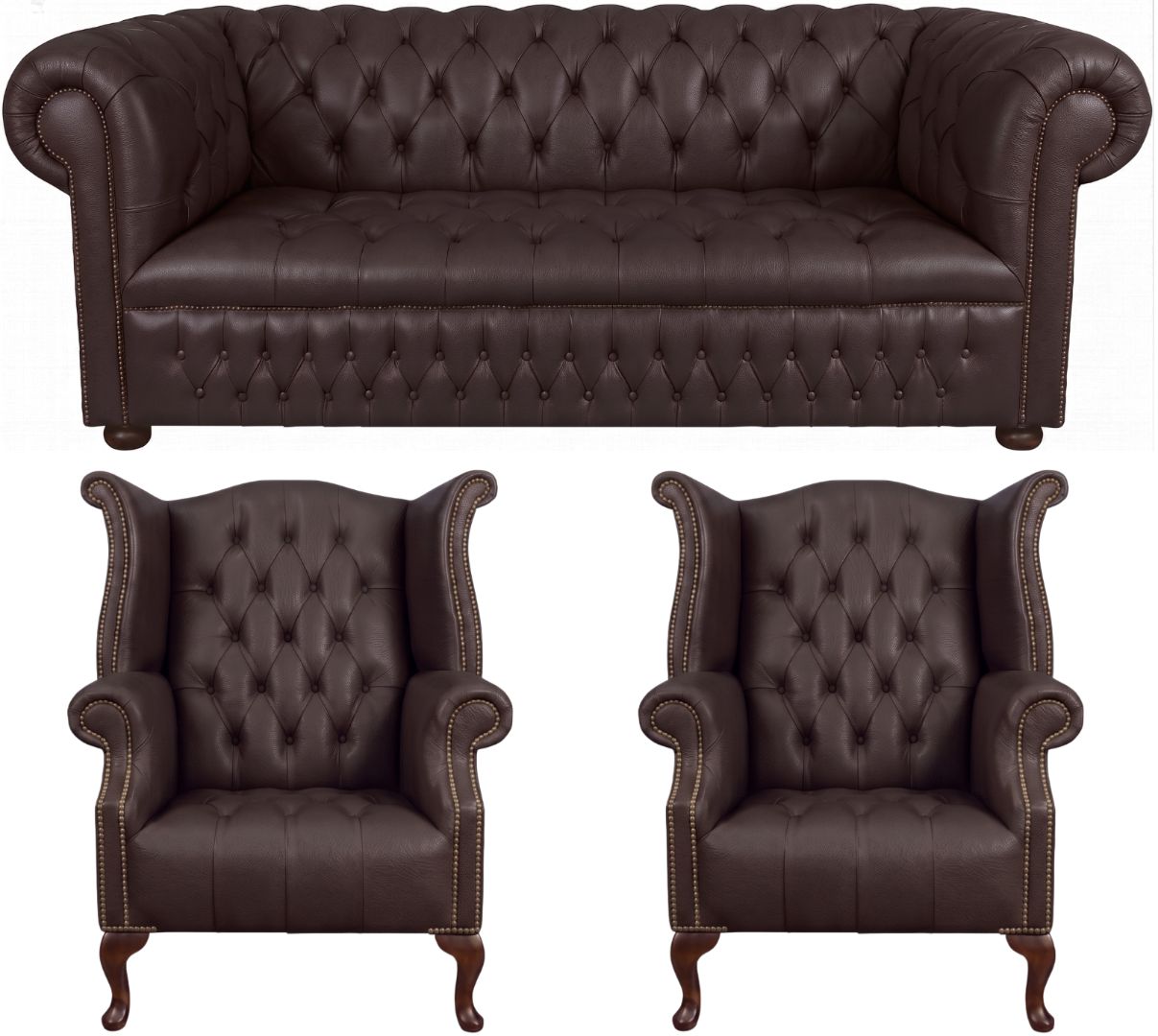 The Churchill Chesterfield 3 Piece Suite
