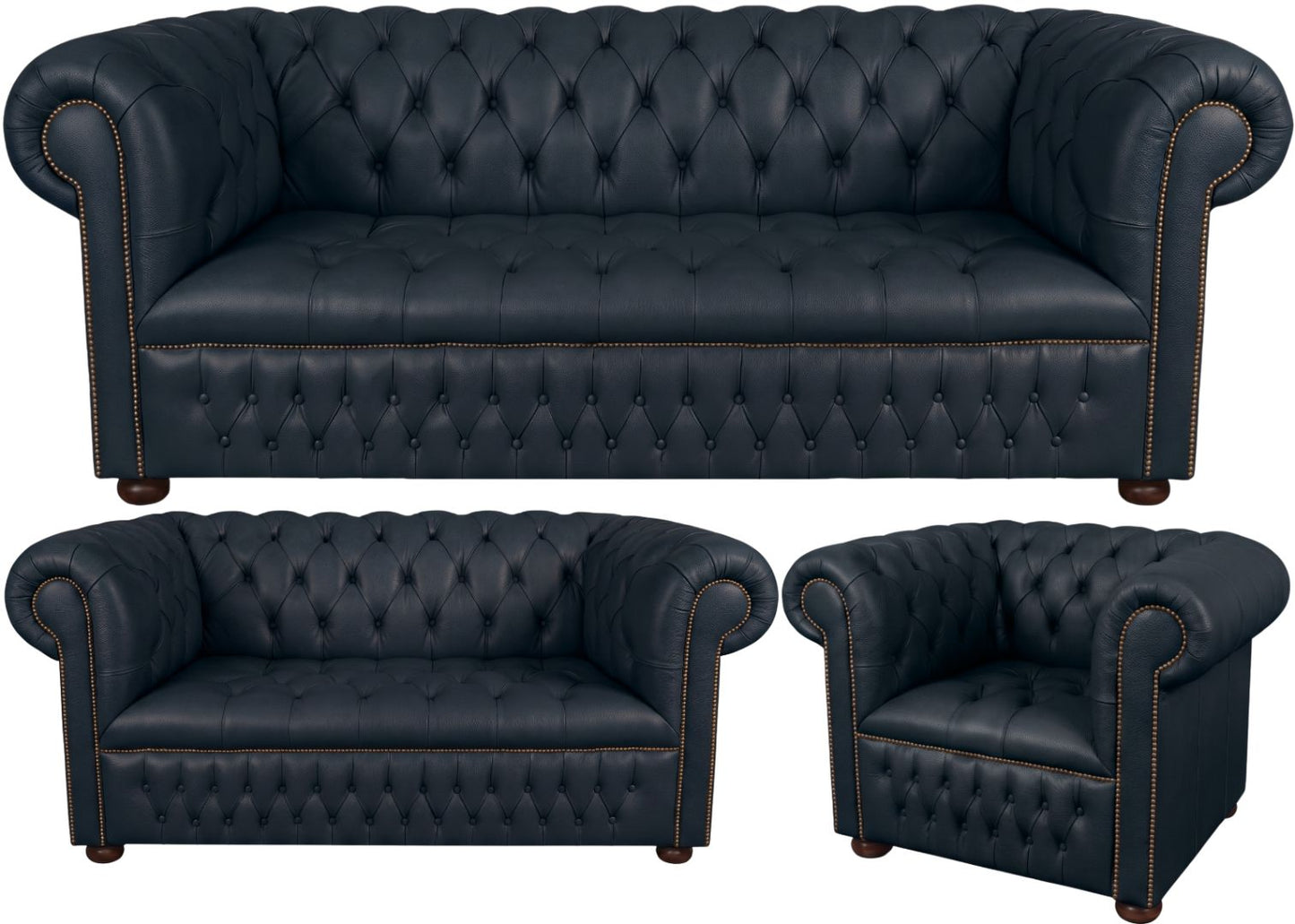The Churchill Chesterfield 3 Piece Suite