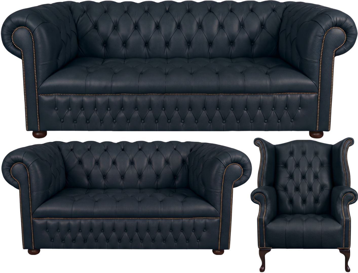 The Churchill Chesterfield 3 Piece Suite