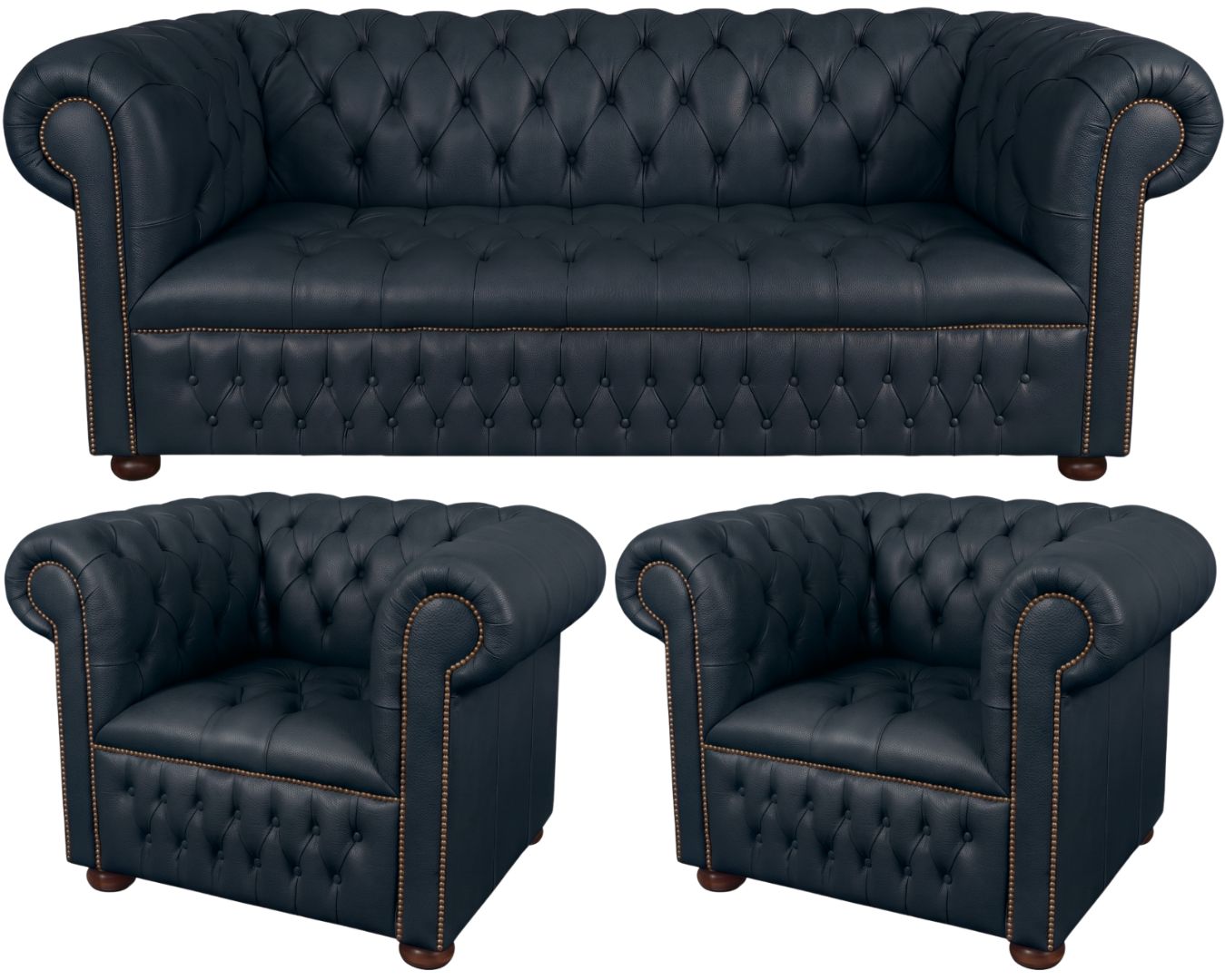 The Churchill Chesterfield 3 Piece Suite