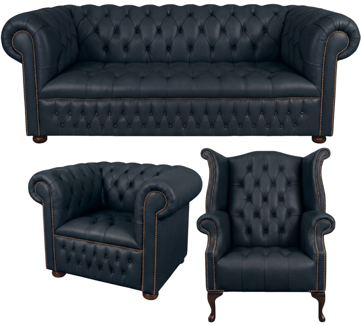 The Churchill Chesterfield 3 Piece Suite