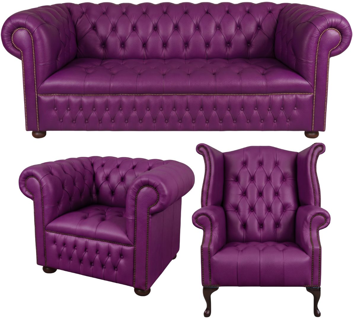 The Churchill Chesterfield 3 Piece Suite
